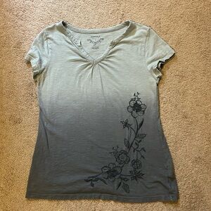 Sonoma gray ombre short sleeve shirt, small